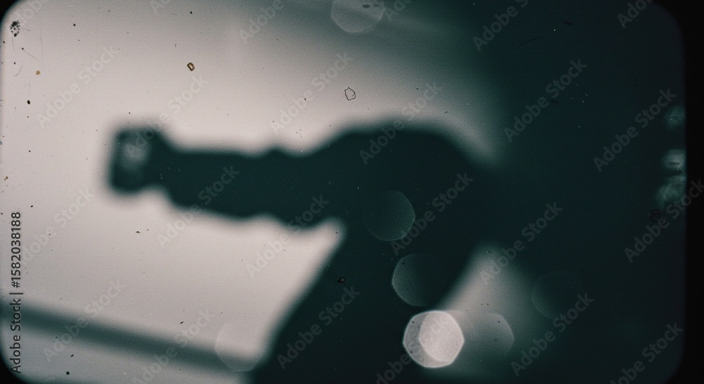 Fototapete vintage style rendering of a shadowed hand drill against a muted backdrop evokes industrial nostalgi