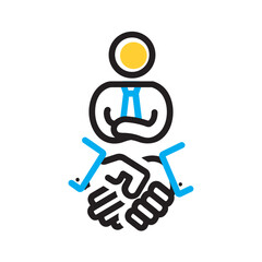 Vector multi color icon for Broker hub