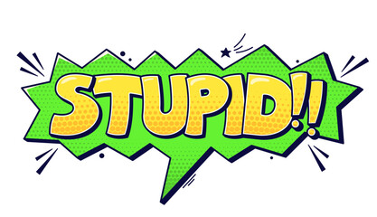 Swear color speech bubbles stupid.