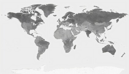 Flat Style Global Map without Labels