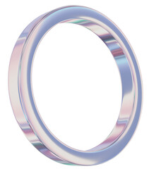 torus 3D Abstract Pastel Iridescent Shape