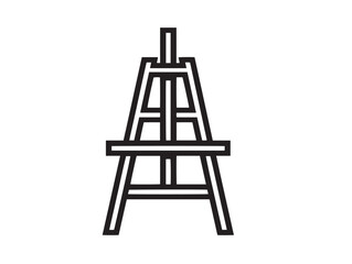 Clean easel with painting icon in artistic vector