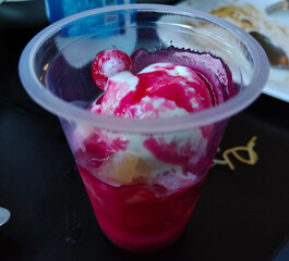 Spoonfuls of happiness! A perfect blend of creamy vanilla, vibrant syrup, and fruity delight in...