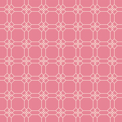 Obraz premium Elegant vector seamless pattern background. Pink color pattern background. Simple vector graphic.