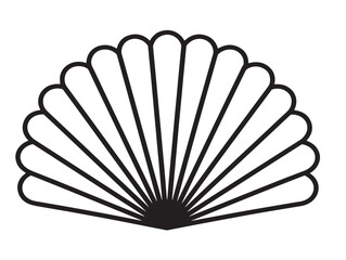 Air circulation fan icon in minimal vector artwork