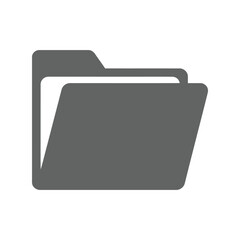 Open Folder Icon, Document Directory Graphic, File Organization Symbol