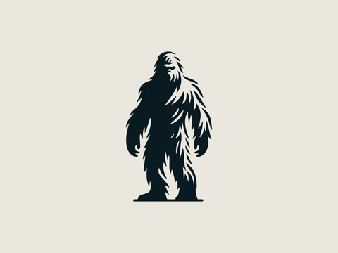 yeti vector logo for winter sports teams or ski resorts