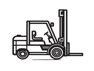 Forklift truck icon with crisp vector styling