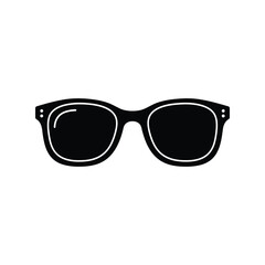Classic Sunglasses Silhouette, Retro Eyewear Fashion, Summer Accessory Graphic