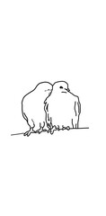 dove couple illustration