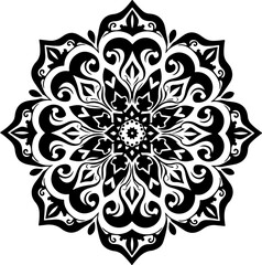 Ornate Floral Mandala vector graphics