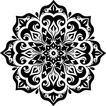 Ornate Floral Mandala vector graphics