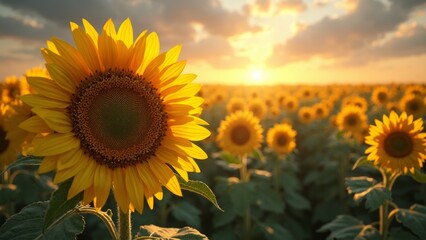 Sunflower Field Outdoor Scene