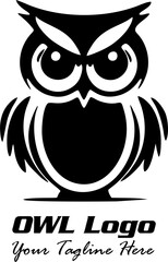 Owl illustration, Owl logo design, Owl vector