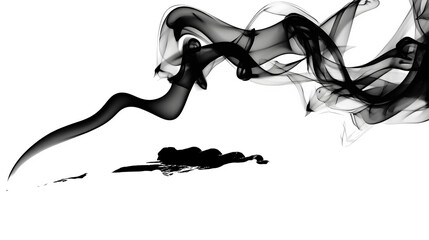Black silhouette of a slice of pie with steam, isolated on white background