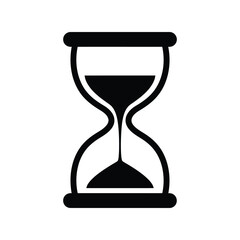  Hourglass icon vector illustration, sand clock time passing symbol, measurement of duration, isolated