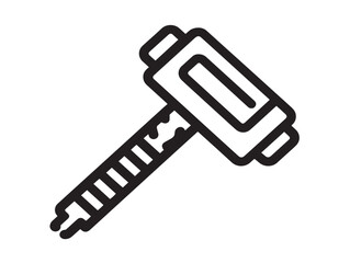 Jackhammer construction tool vector in clean format