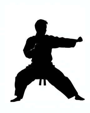 karate man silhouette