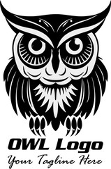Owl illustration, Owl logo design, Owl vector
