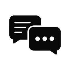 Chat bubble icon vector, conversation and message communication symbol, speech dialogue graphic