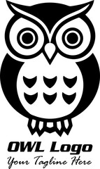 Owl illustration, Owl logo design, Owl vector