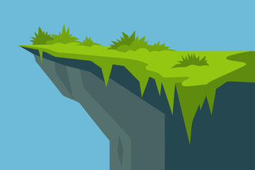 cliff edge with lichen and moss detail