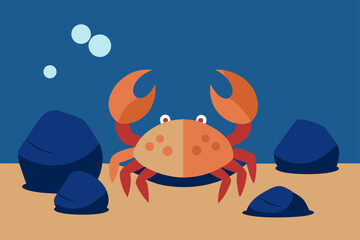 crabs and barnacles clinging to coastal stones