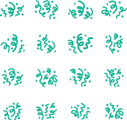 Simple and cute party cracker decoration material set, confetti, colorful, mint green / シンプルでかわいいパーティークラッカーの装飾素材セット 紙吹雪 カラフル ミントグリーン