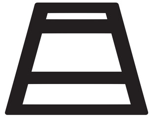 Functional home ladder icon in elegant flat design