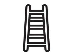 Minimal vector artwork of safe sturdy ladder