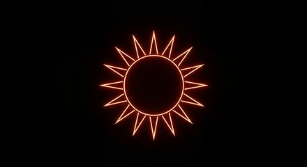 Fototapeta premium Glowing Sun Icon Isolated on Transparent Background