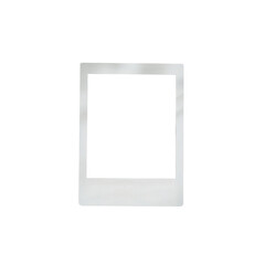 Nostalgic old instant film frame with a blank white center for custom images or text, creating a retro photography effect