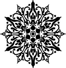 Fototapeta premium mandala, snowflake, ornate, intricate, pattern, vector