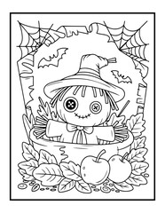 Creepy Halloween Bold & Easy Coloring Pages for Kids and Adults.