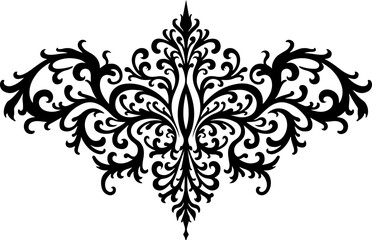Victorian Flourish Ornament vector tattoo design 