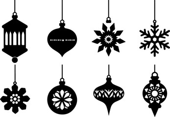 Decorative Ornaments & Lantern Silhouettes vector