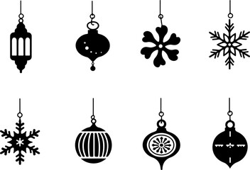 Decorative Ornaments & Lantern Silhouettes vector