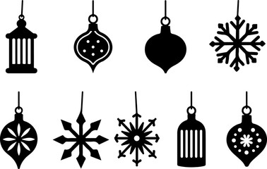 Decorative Ornaments & Lantern Silhouettes vector
