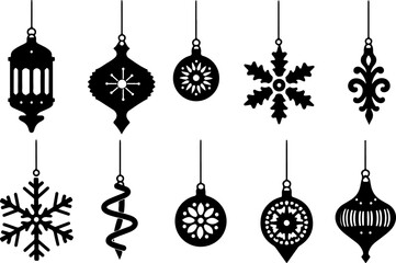 Decorative Ornaments & Lantern Silhouettes vector