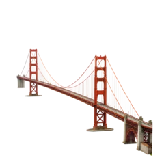 Wandcirkels Golden Gate Bridge Golden Gate Bridge: Iconic San Francisco Landmark  © toxic