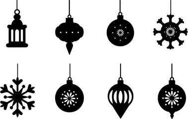 Decorative Ornaments & Lantern Silhouettes vector
