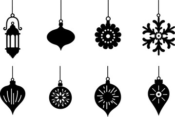 Decorative Ornaments & Lantern Silhouettes vector