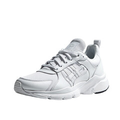 Fashion sneakers white modern isolated, Stylish casual footwear, Designer sporty item, Trendy outfit prop, Urban gear piece