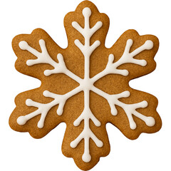 Adorable snowflake gingerbread cookies decorated with smooth white icing for a realistic look.