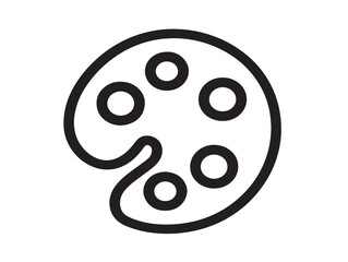Clean vector palette icon for painting themes