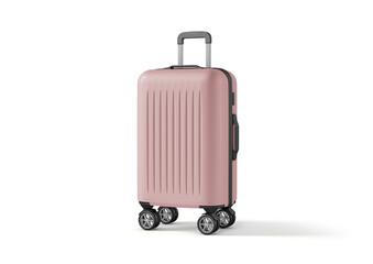 Modern Blue Hard Shell Luggage Suitcase with Spinner Wheels Isolated on White Background

