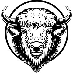 buffalo (linocut style)