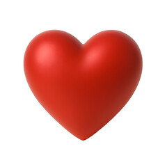 red heart 3d symbol isolated on  transparent background 