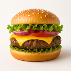 hamburger isolated on white