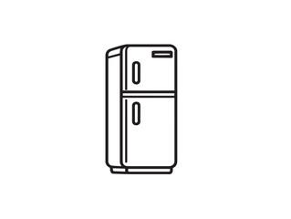 Modern Minimal Refrigerator 2D Vector Design